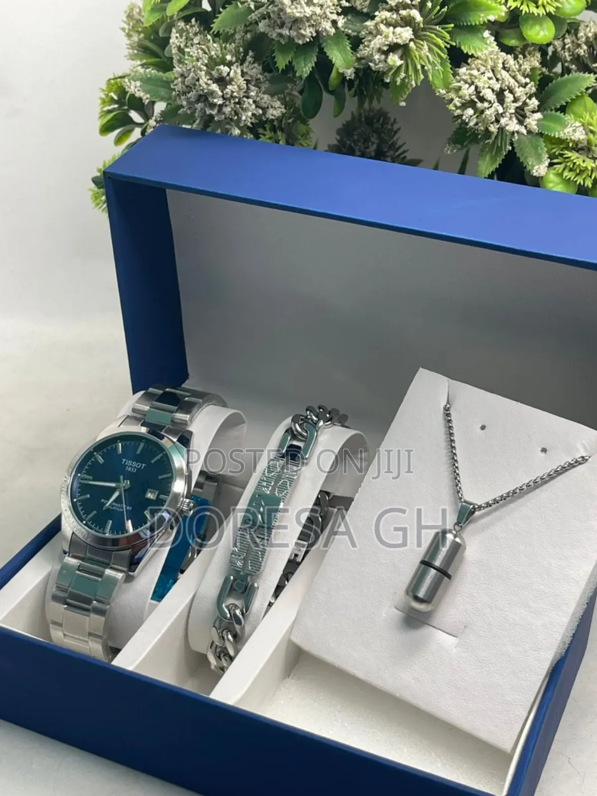 Tissot Watch, Bracelet Necklace Gift for Him – Complete Men's Set