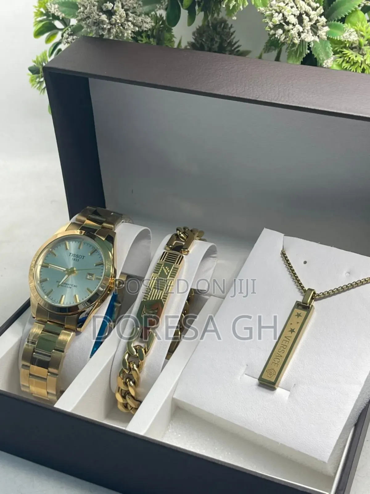 Tissot Watch, Bracelet Necklace Gift for Him – Complete Men's Set