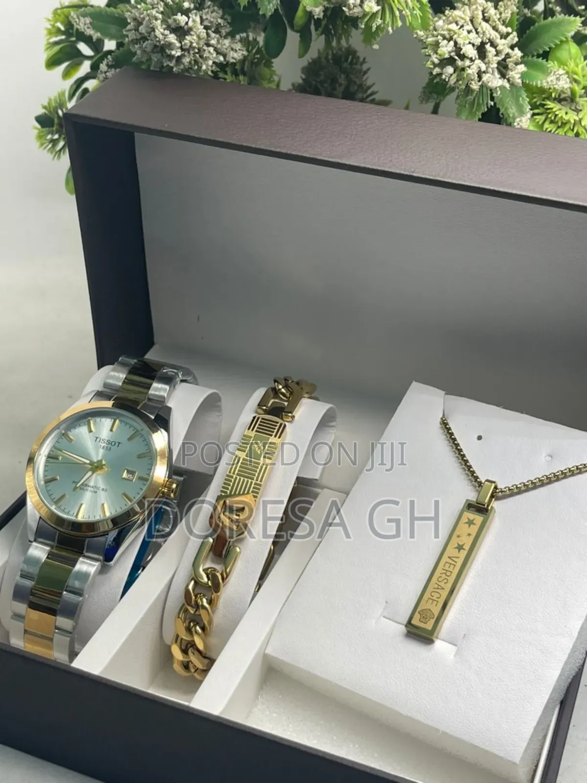 Tissot Watch, Bracelet Necklace Gift for Him – Complete Men's Set