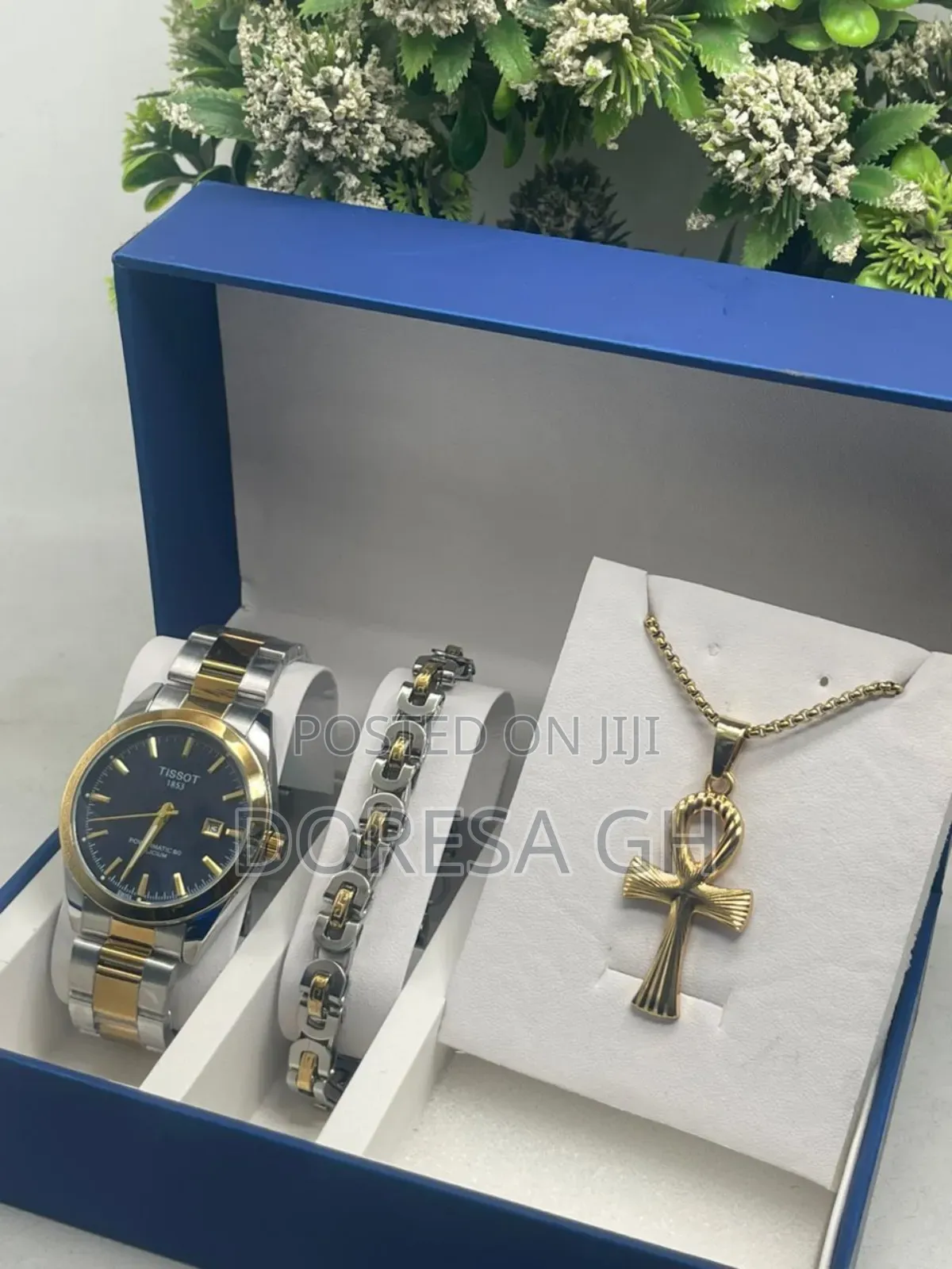 Tissot Watch, Bracelet Necklace Gift for Him – Complete Men's Set