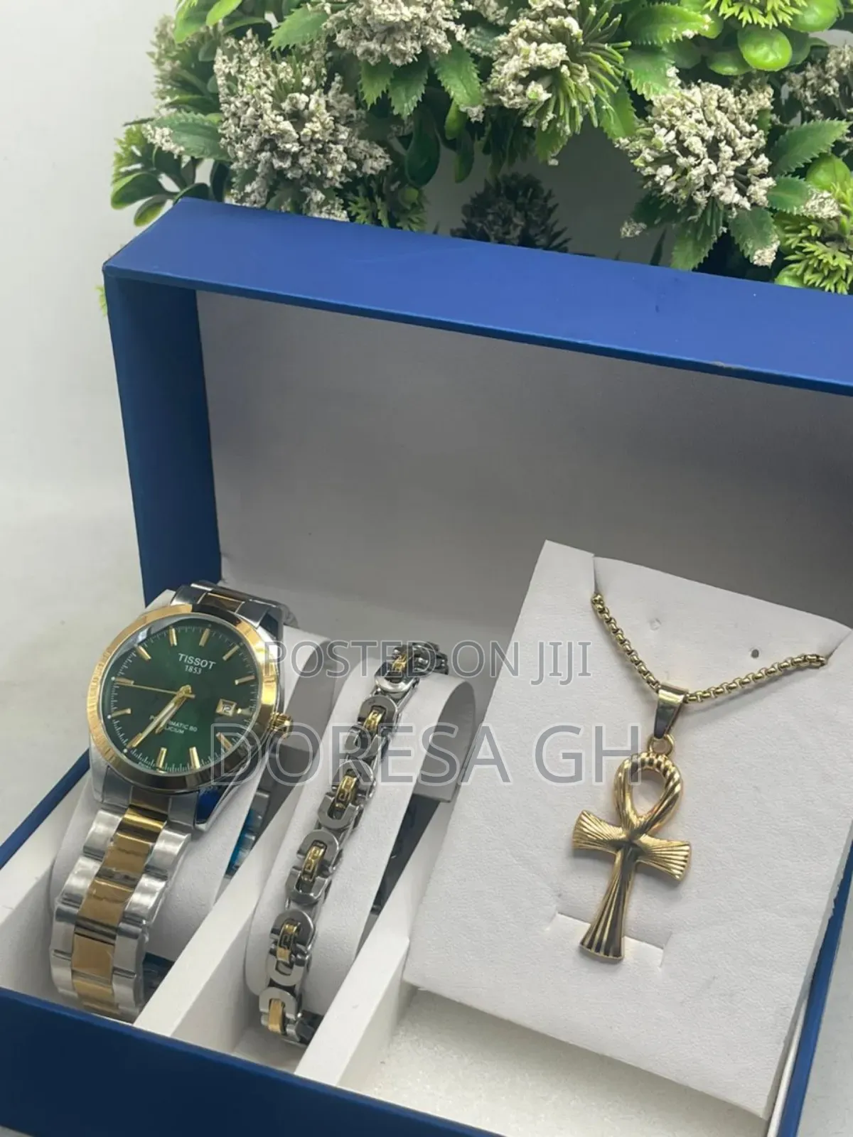 Tissot Watch, Bracelet Necklace Gift for Him – Complete Men's Set