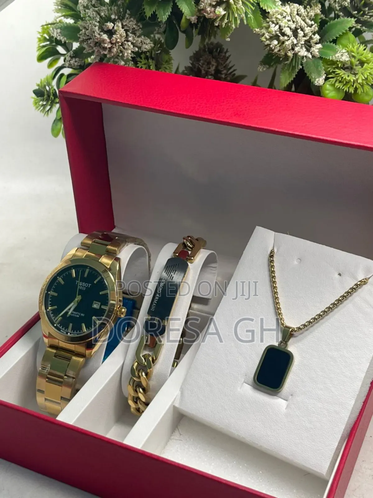 Tissot Watch, Bracelet Necklace Gift for Him – Complete Men's Set