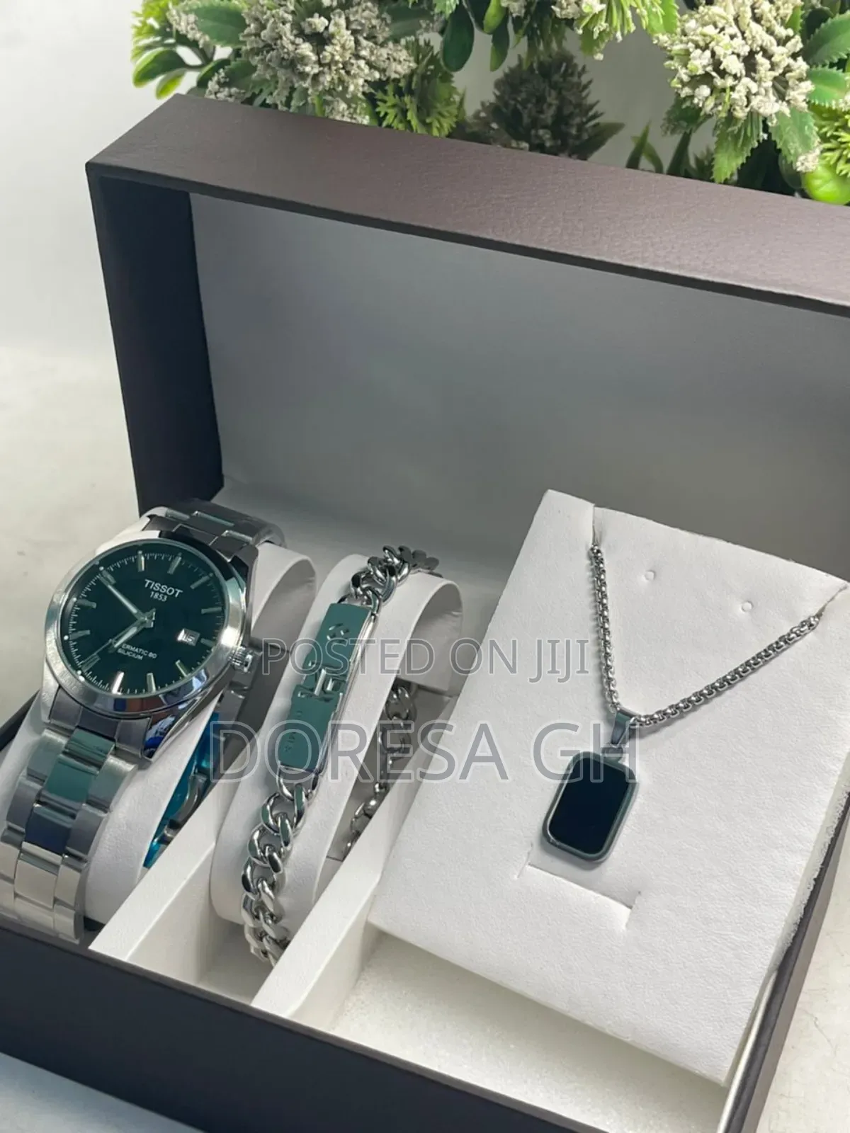 Tissot Watch, Bracelet Necklace Gift for Him – Complete Men's Set
