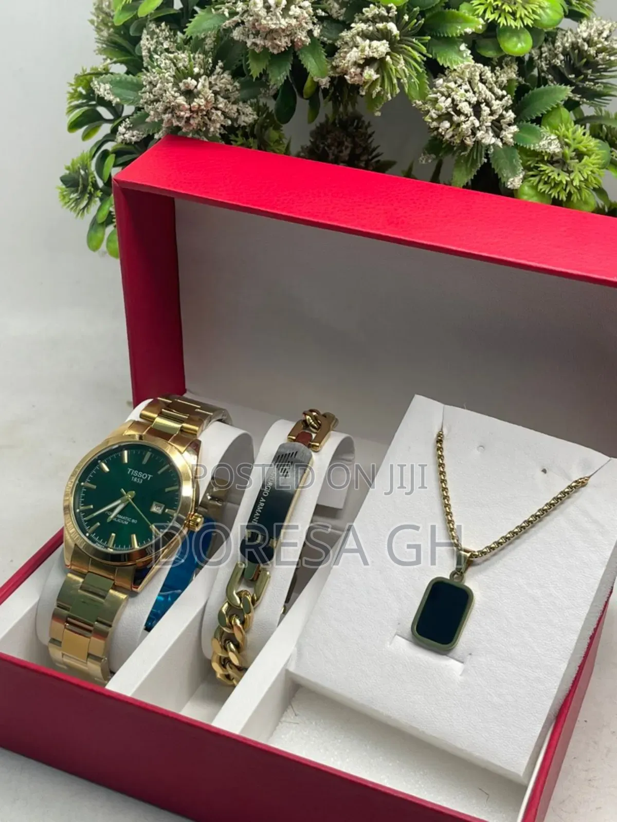 Tissot Watch, Bracelet Necklace Gift for Him – Complete Men's Set