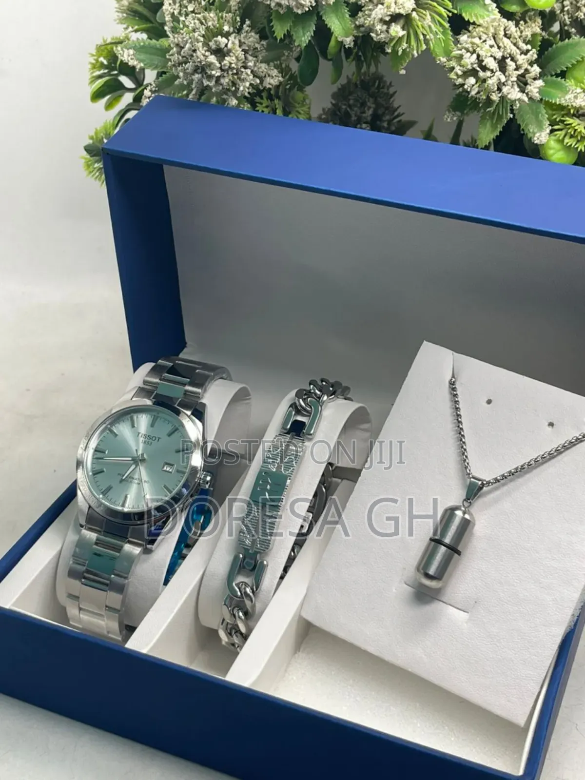 Tissot Watch, Bracelet Necklace Gift for Him – Complete Men's Set