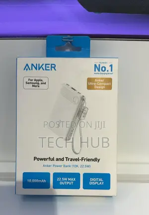 Anker Ultra Compact Power Bank A1257h21 10,000mah, 22.5w
