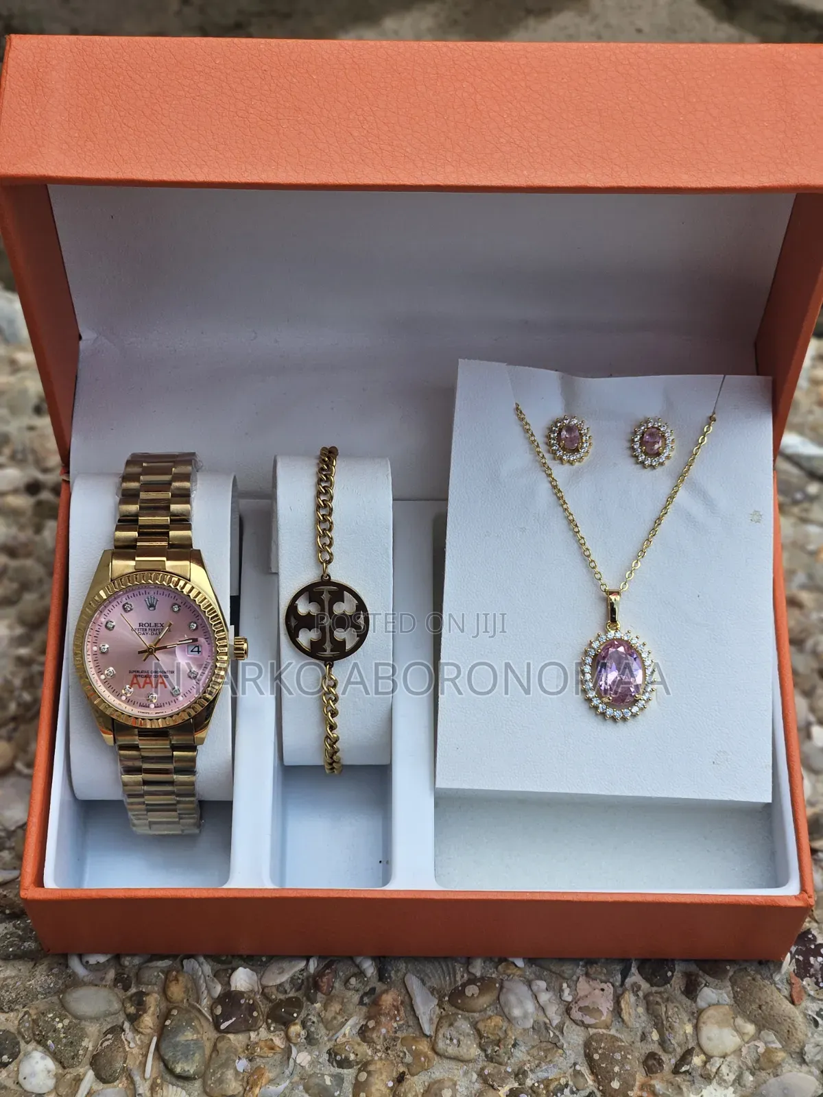 Classy Ladies Watch and Bracelet Jewelry Set