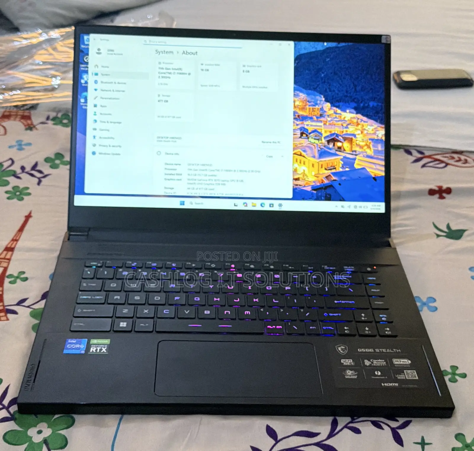 New Laptop MSI GS66 Stealth 11UH 16GB Intel Core i7 SSD 512GB