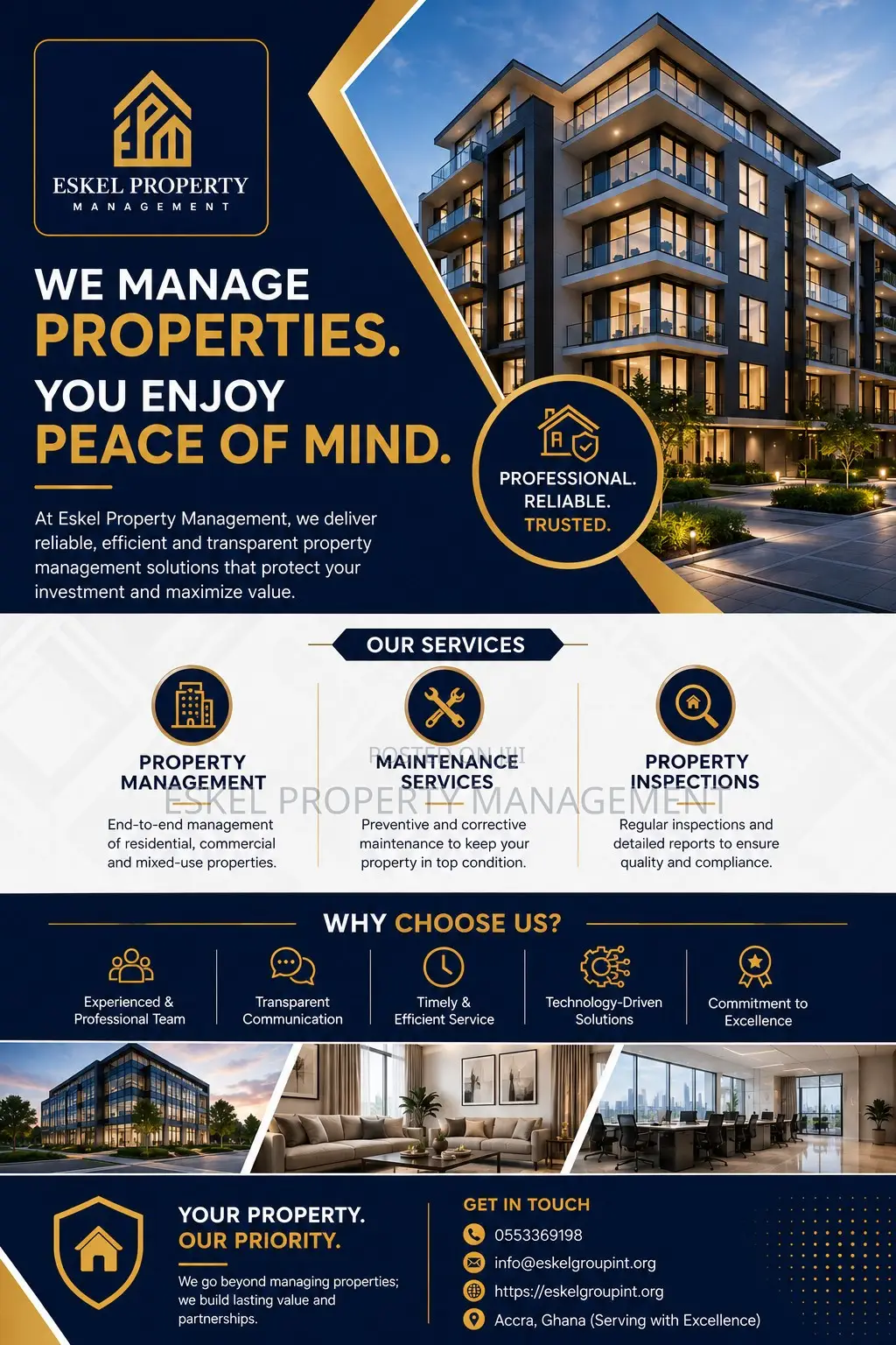 We Manage Your Property:Enjoy Peace of Mind