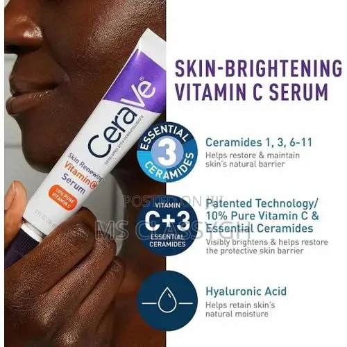 Cerave Skin Moisturizing Vitamin C Serum Acid Whiteni Tone Repair Skin