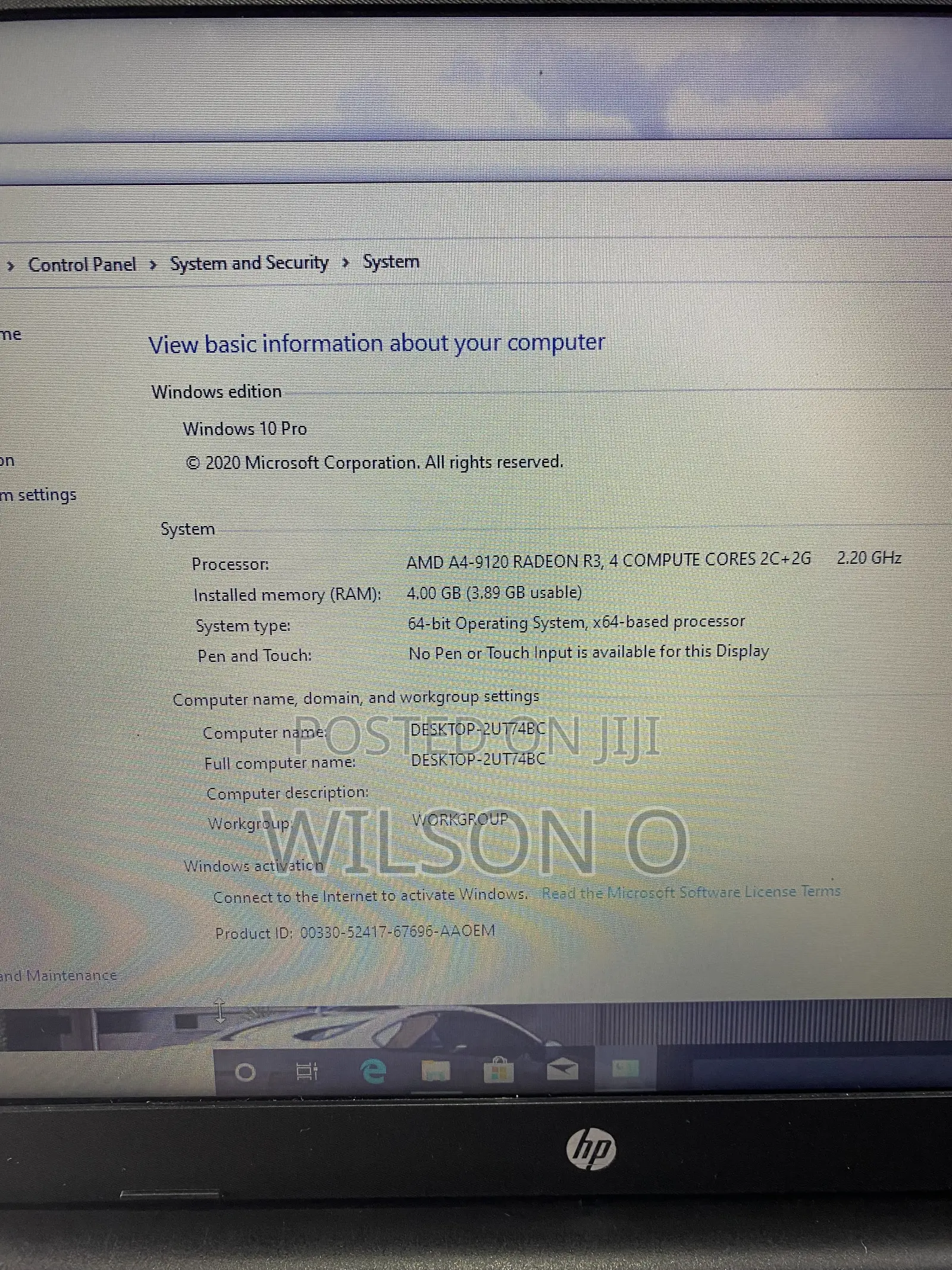 Laptop HP 15 4GB AMD A4 HDD 500GB