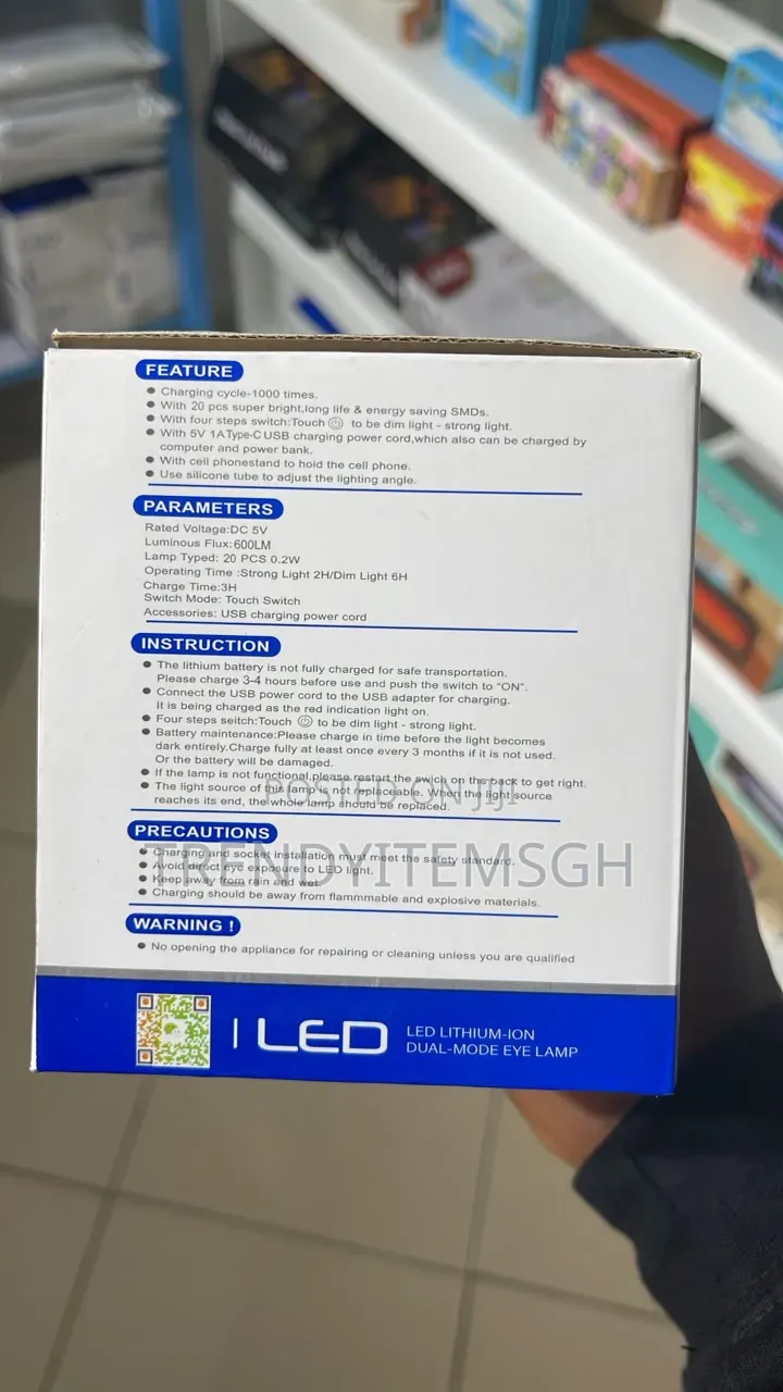 Rechargeable Dimmable Led Eye Study Lamp