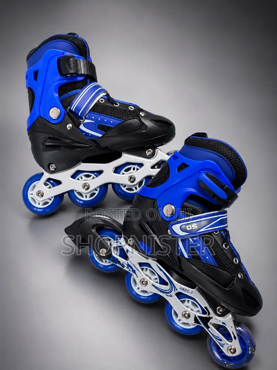 Adjustable Kids Inline Roller Skates Set (Size 35–38) With Protective