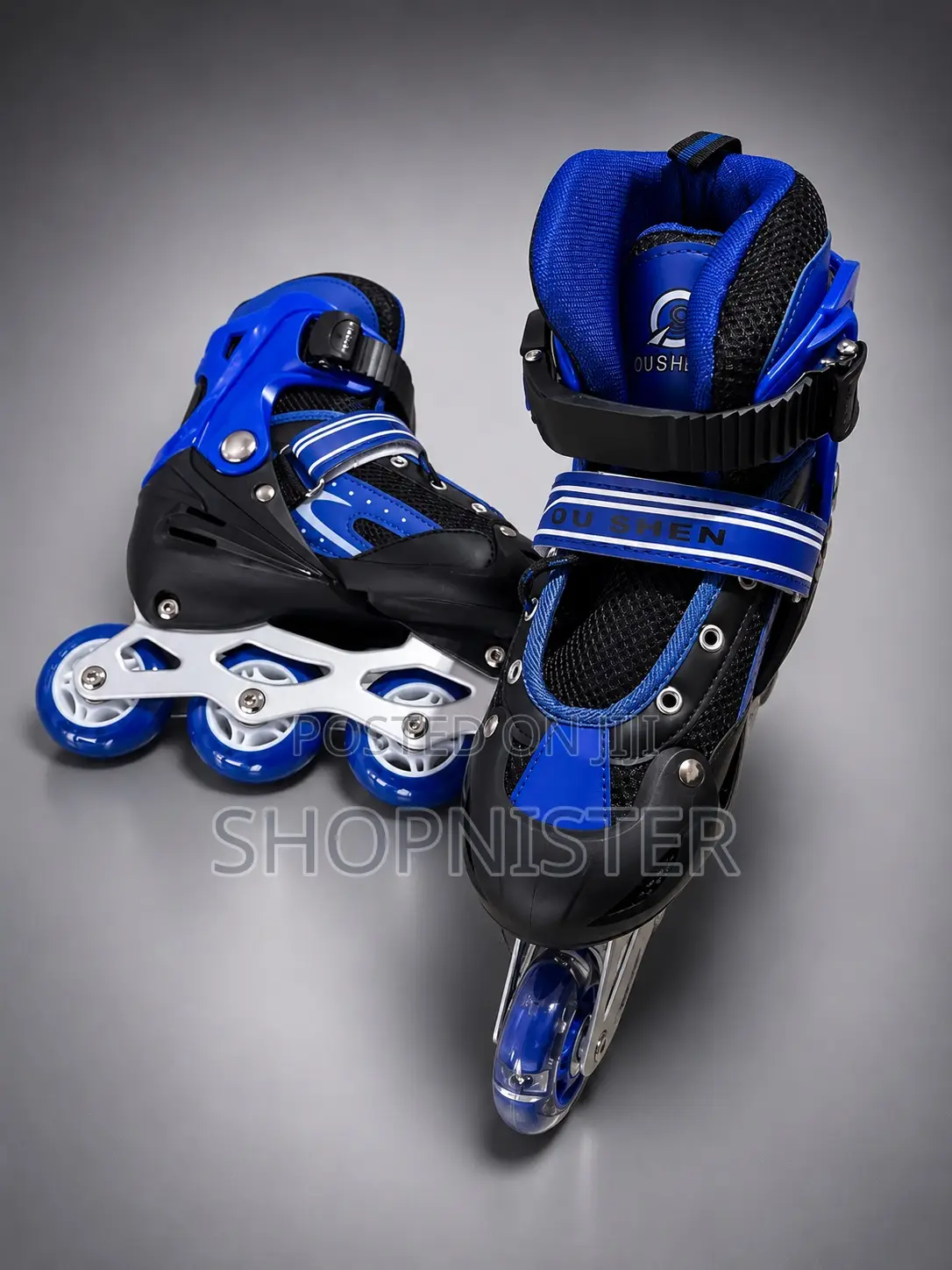 Adjustable Kids Inline Roller Skates Set (Size 35–38) With Protective