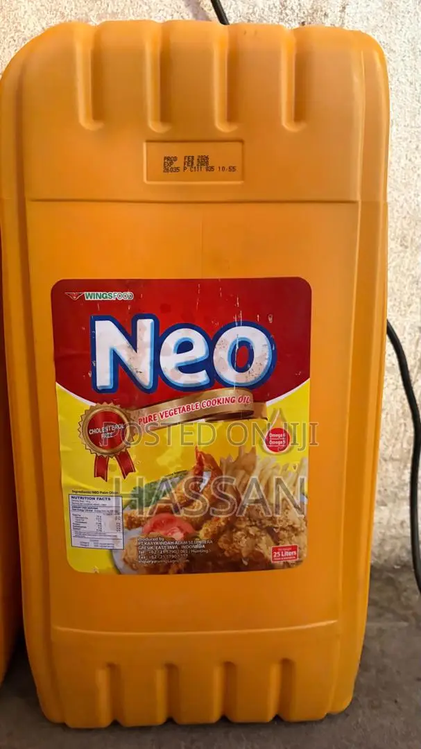 Neo Pure Vegtable Cooking Oil 25 Liters