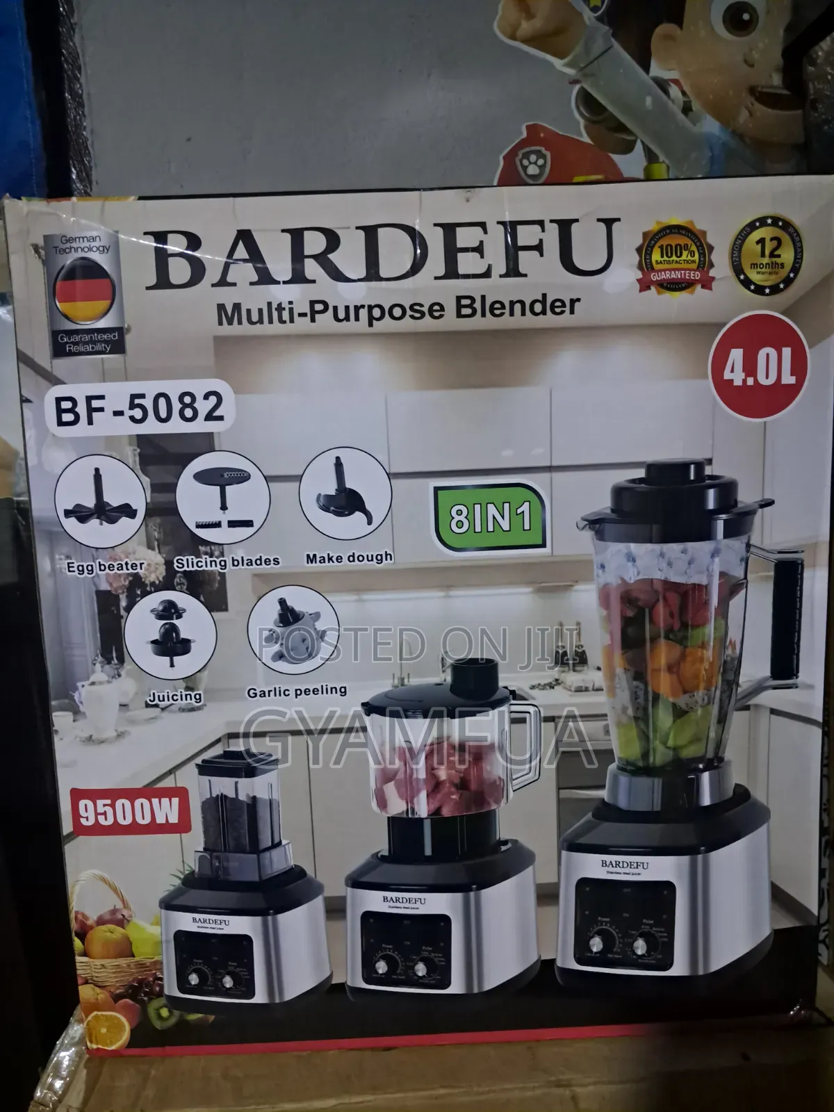 Bardefu 8 in 1 Pure Copper Motor Blender With Timer