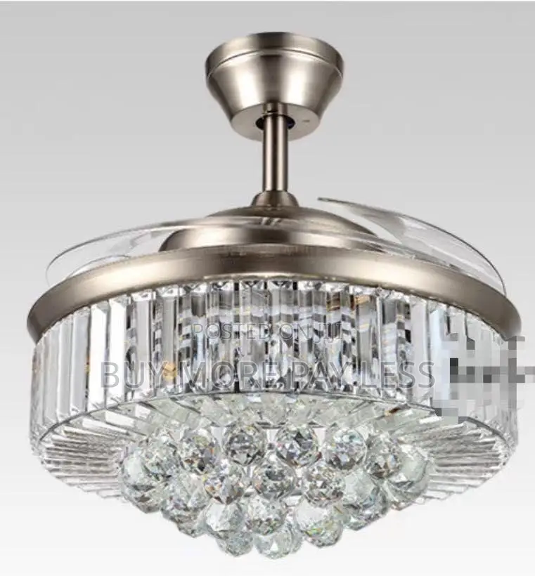 Modern Crystal Fandelier Ceiling Fan