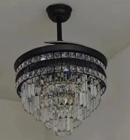 Hybrid Retractable Ceiling Fan And Chandelier