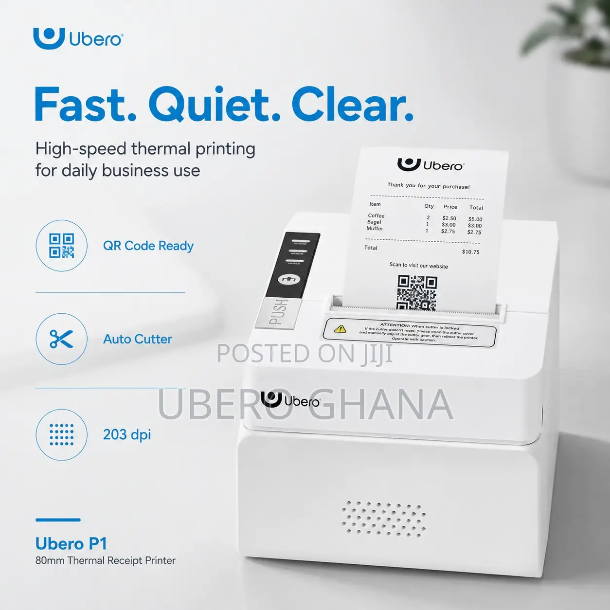 Ubero P1 80mm Pos Thermal Receipt Printer