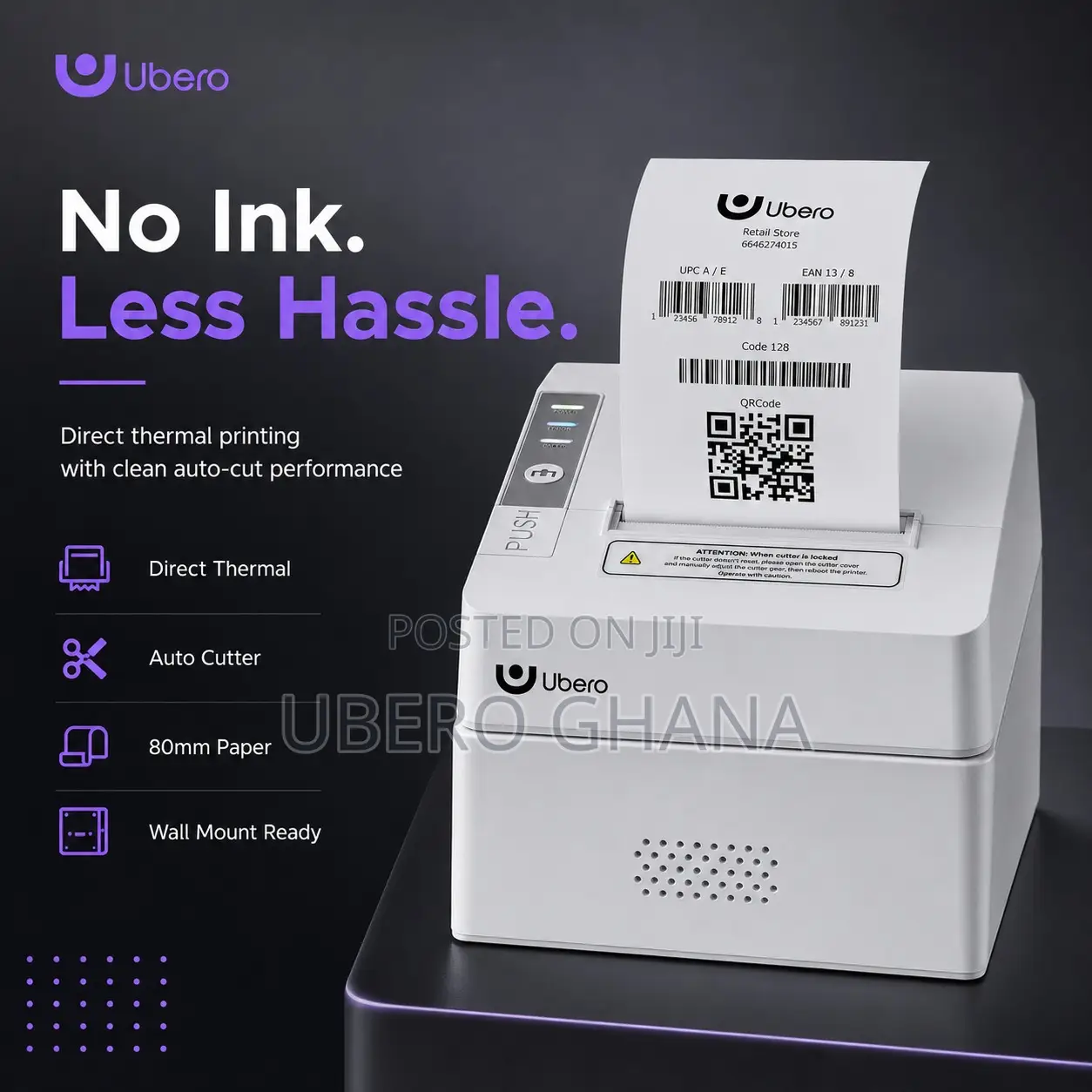 Ubero P1 80mm Pos Thermal Receipt Printer
