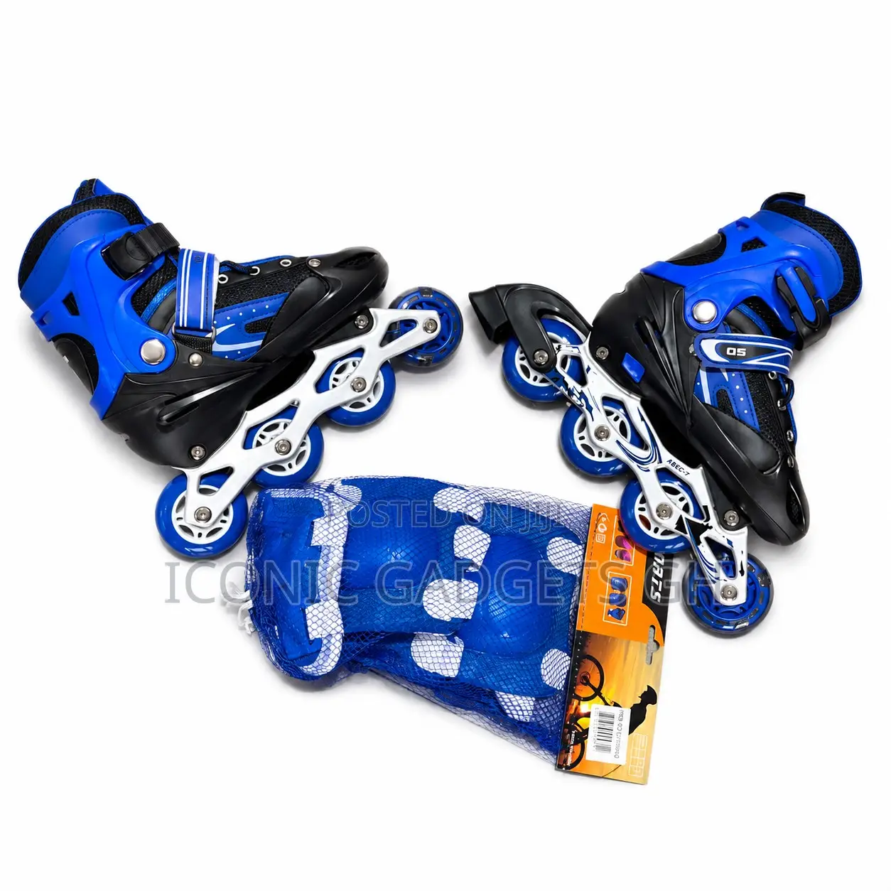 Roller Skates + Safety Gear Set
