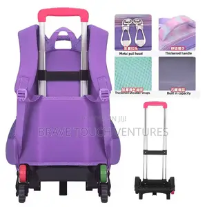 3 Pcs Set Trolley Backpack With Lunch Bag And Pencil Case For School