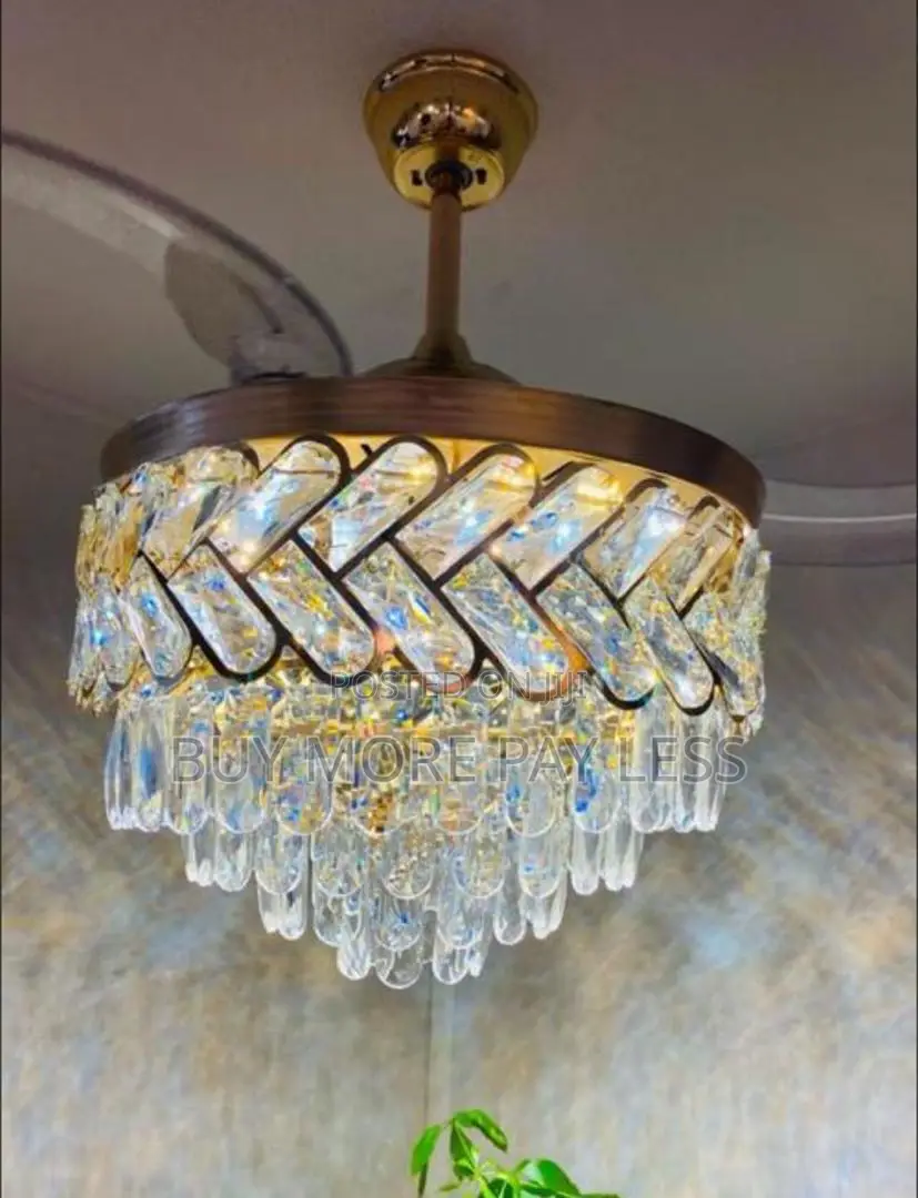 Sanleen Crystal Led Smart Fan Chandelier