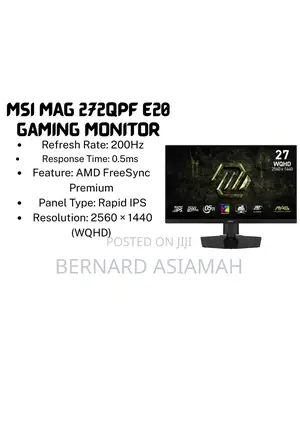 Msi Mag 272qpf €20 Gaming Monitor