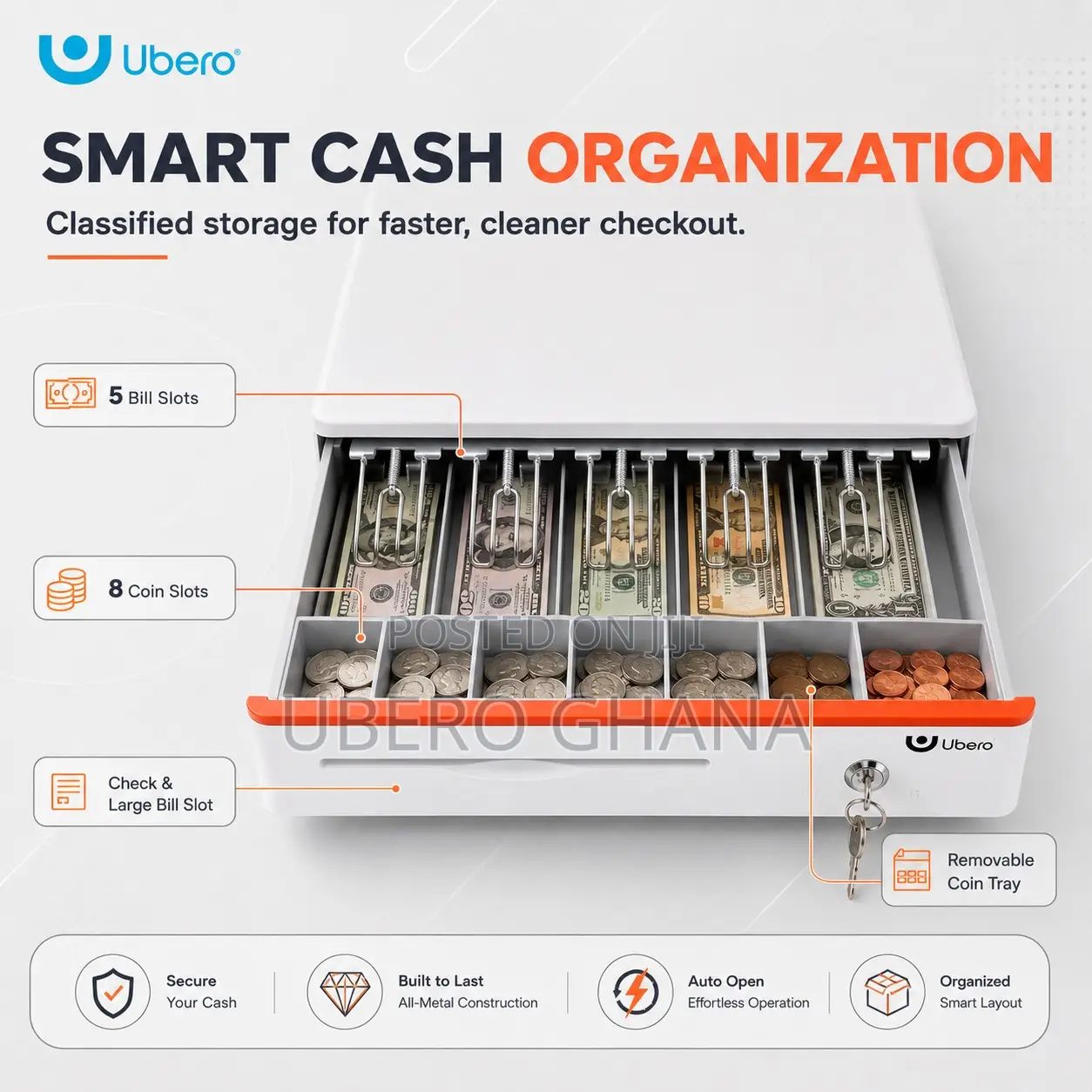 Ubero C1 Automatic Cash Drawer