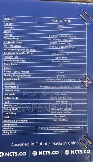 Ncts 1000 Ups – Protect Your Devices