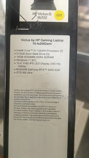 Laptop HP Victus 15 16GB Intel Core i5 SSD 512GB