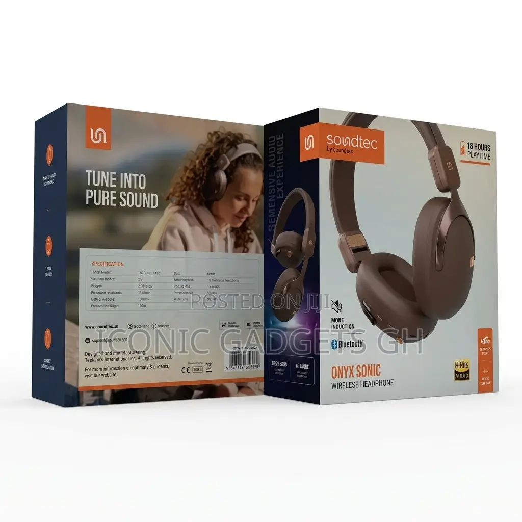 Soundtec Onyx Sonic Wireless Headphones