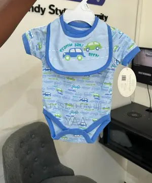 Kristen Hannah 2pc Bodysuit Bib Set 3-6mnth, 6-9month, 9-12months
