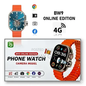 Bw9 Pro Smart Watch With Sim Card Slot Camera - Orange