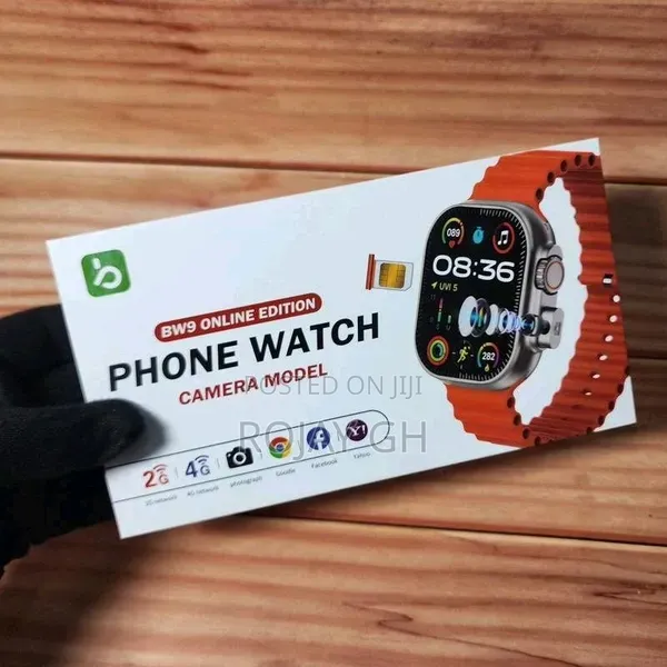 Bw9 Pro Smart Watch With Sim Card Slot Camera - Orange