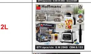 2 in 1 Hoffman Quality Blender Available for Sale at Affordable Price