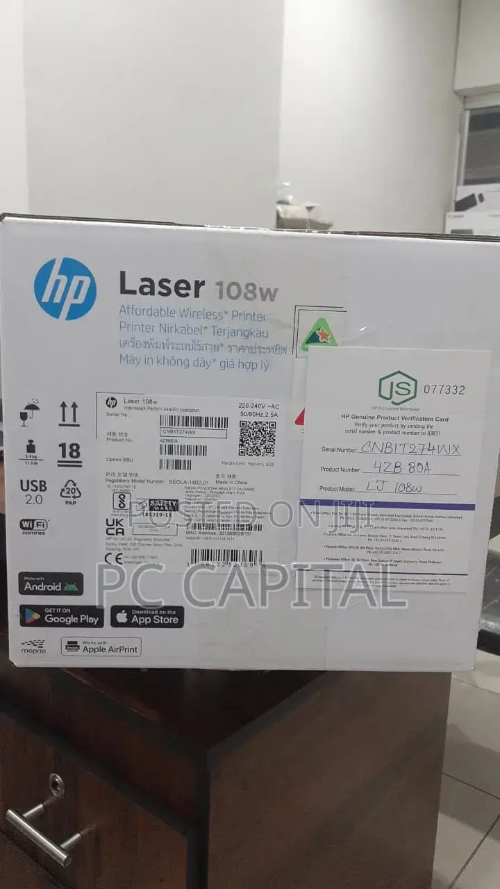 Hp Laserjet 108w-Wireless Print A4