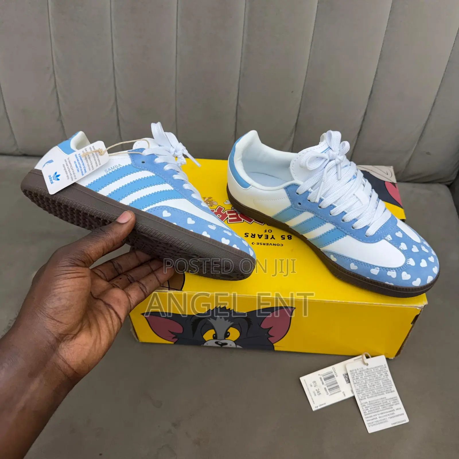 Adidas Samba Sky Blue and White Color Scheme Sneakers (Loc: Adum Ksi)