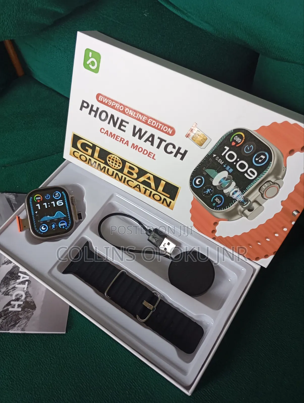 Bw9 Pro Online Edition Camera Smart Watch With Sim Slot - Black