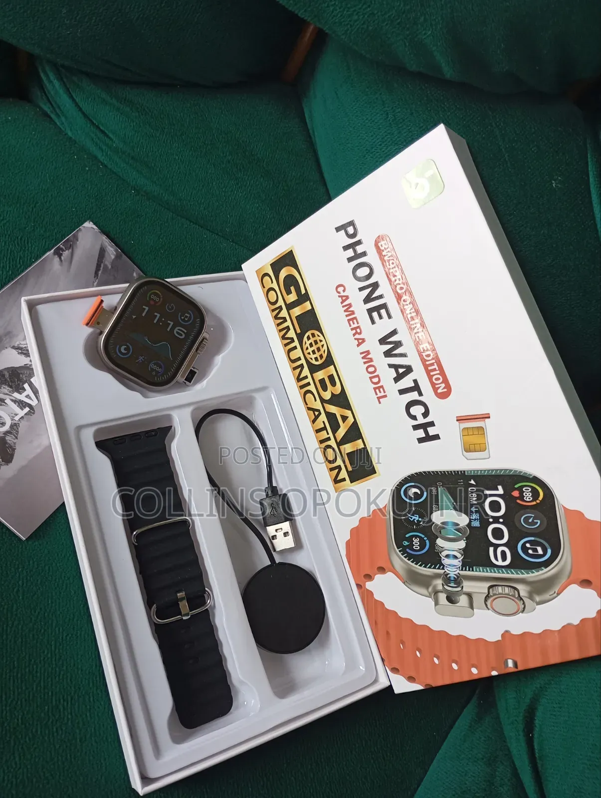 Bw9 Pro Online Edition Camera Smart Watch With Sim Slot - Black