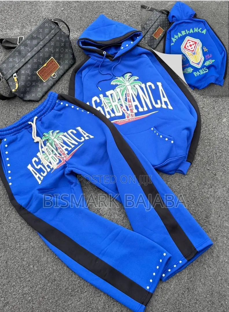 Casablanca Men’S Hoodie Joggers Tracksuit Set