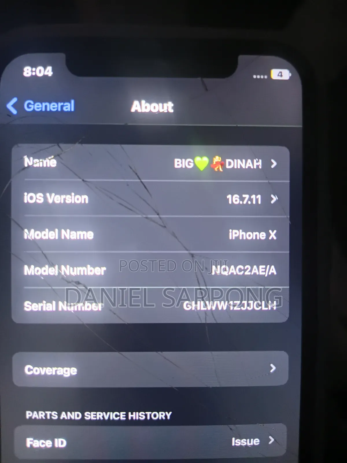 Apple iPhone X 64 GB Black