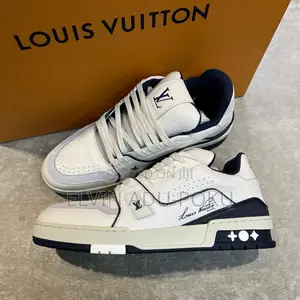 Louis Vuitton Men’S Trainer Signature White | Marine Sneaker