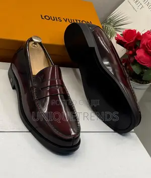 Executive Louis Vuitton Patent Leather Loafers (Burgundy)