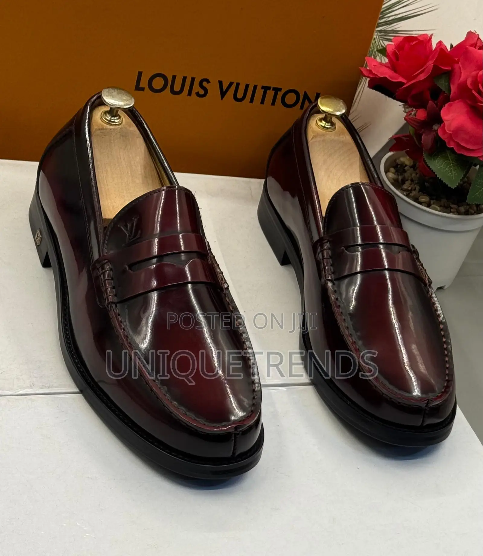 Executive Louis Vuitton Patent Leather Loafers (Burgundy)