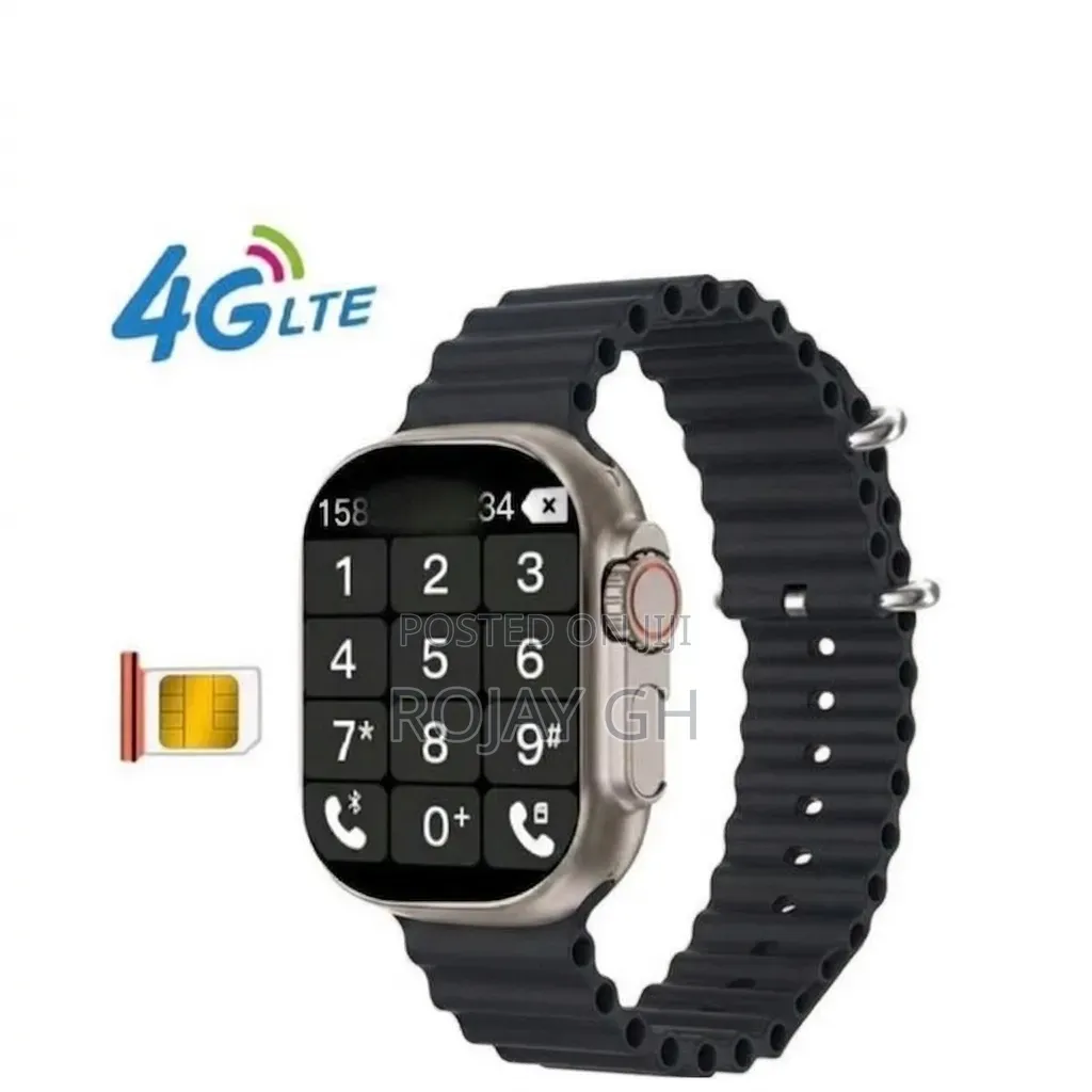Bw9 Pro Smart Watch With Sim Card Slot - Black