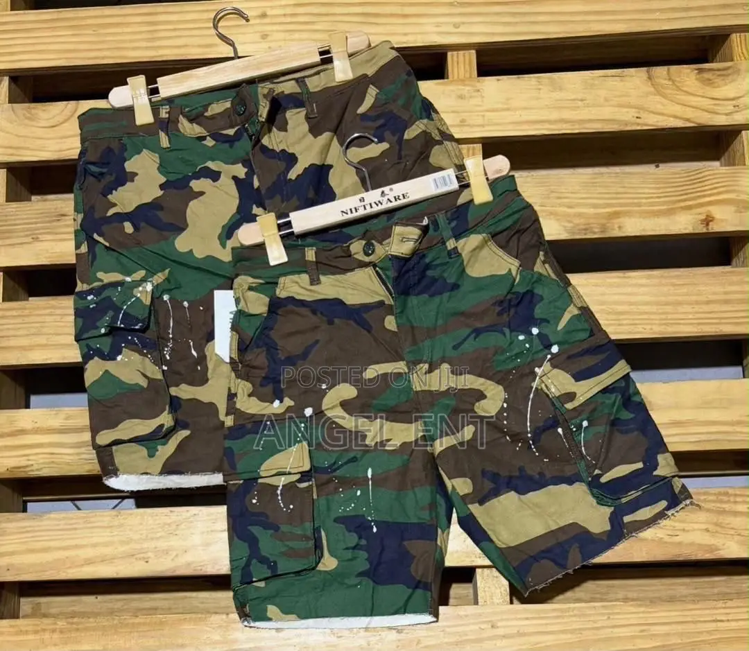 Camo Cargo Shorts Available (Location: Adum Kumasi)