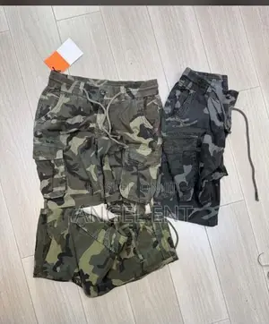 Camo Cargo Shorts Available (Location: Adum Kumasi)