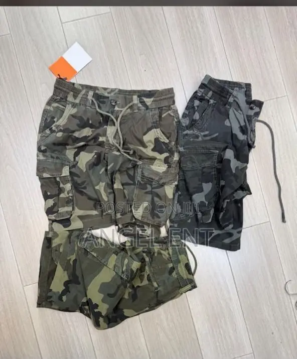Camo Cargo Shorts Available (Location: Adum Kumasi)