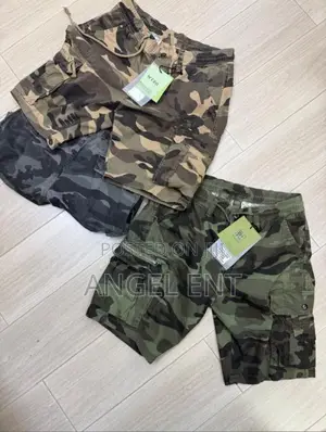 Camo Cargo Shorts Available (Location: Adum Kumasi)